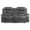 9405GY Seating-Putnam Collection 2pc Set: Sofa, Love