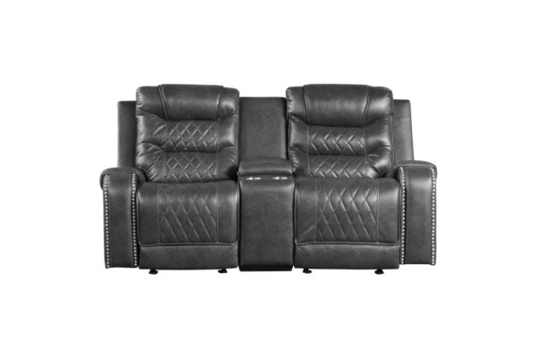 9405GY Seating-Putnam Collection 2pc Set: Sofa, Love