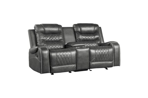 9405GY Seating-Putnam Collection 2pc Set: Sofa, Love