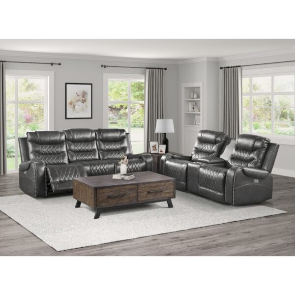9405GY-3PW Power Double Reclining Sofa ...