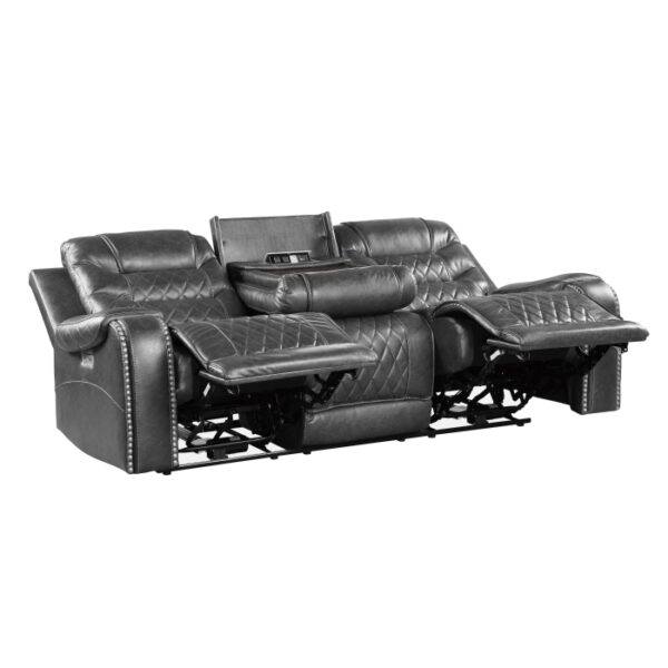 9405GY-3PW Power Double Reclining Sofa ...