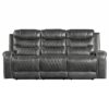 9405GY-3PW Power Double Reclining Sofa ...