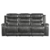 9405GY-3 Double Reclining Sofa with C...