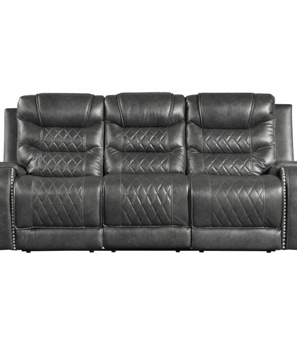 9405GY-3 Double Reclining Sofa with C...