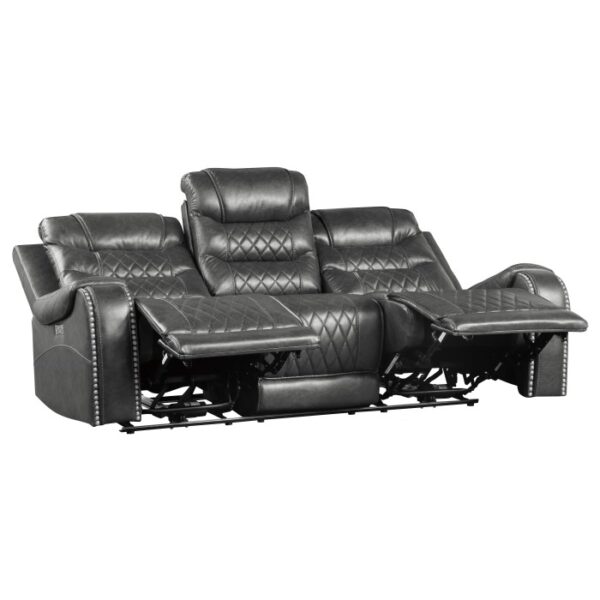 9405GY-3PW Power Double Reclining Sofa ...