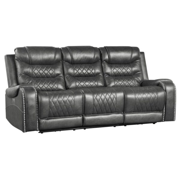 9405GY-3PW Power Double Reclining Sofa ...