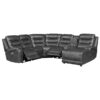 9405GY-SC Seating-Putnam Collection 6-Piece Modular Power Reclin...