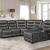 9405GY-SC Seating-Putnam Collection 6-Piece Modular Power Reclin...