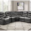 9405GY-SC Seating-Putnam Collection 6-Piece Modular Power Reclin...