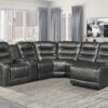 9405GY-SC Seating-Putnam Collection 6-Piece Modular Power Reclin...