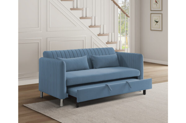 9406NBU Seating-Greenway Collection Convertible Studio Sofa with...