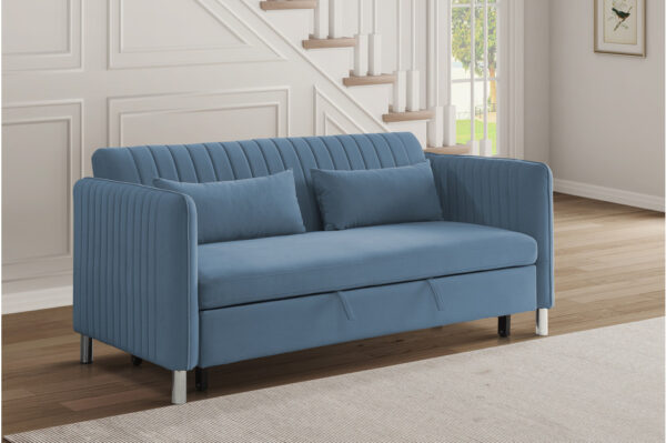 9406NBU Seating-Greenway Collection Convertible Studio Sofa with...