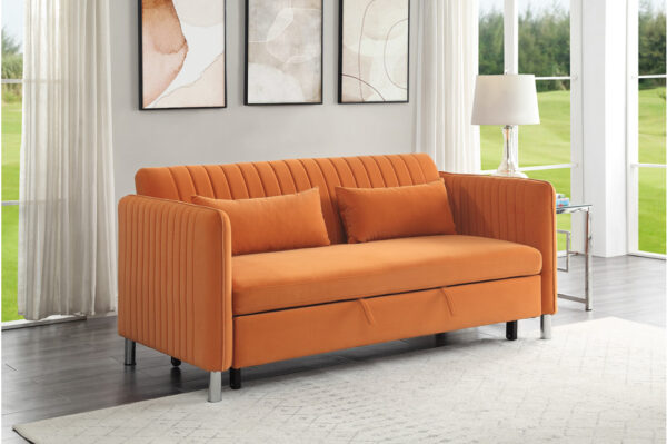 9406RN Seating-Greenway Collection Convertible Studio Sofa with...