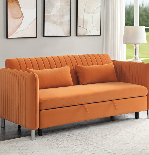 9406RN Seating-Greenway Collection Convertible Studio Sofa with...