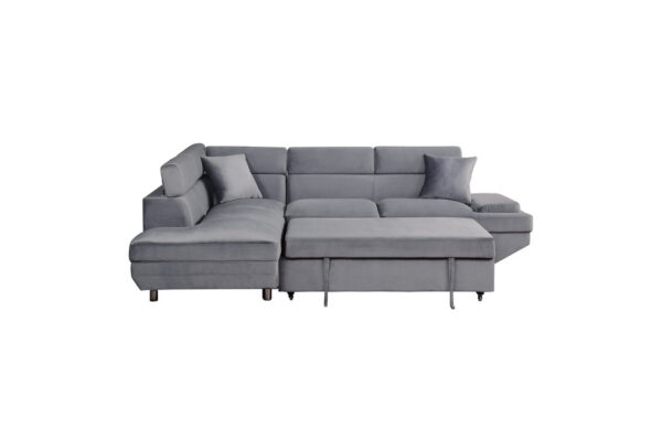 9412GY Seating-Cruz Collection 2-Piece Sectional with Adjus...
