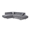 9412GY Seating-Cruz Collection 2-Piece Sectional with Adjus...