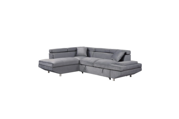 9412GY Seating-Cruz Collection 2-Piece Sectional with Adjus...