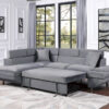 9412GY Seating-Cruz Collection 2-Piece Sectional with Adjus...