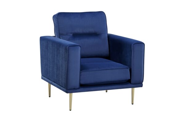 9417BUE Seating-Violetta Collection 2pc Set: Sofa, Love