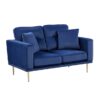 9417BUE Seating-Violetta Collection 2pc Set: Sofa, Love