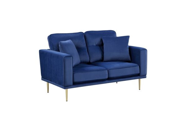 9417BUE Seating-Violetta Collection 2pc Set: Sofa, Love