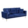 9417BUE Seating-Violetta Collection 2pc Set: Sofa, Love