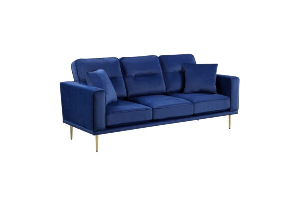 9417BUE Seating-Violetta Collection 2pc Set: Sofa, Love