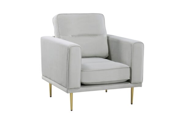 9417GRY Seating-Violetta Collection 2pc Set: Sofa, Love