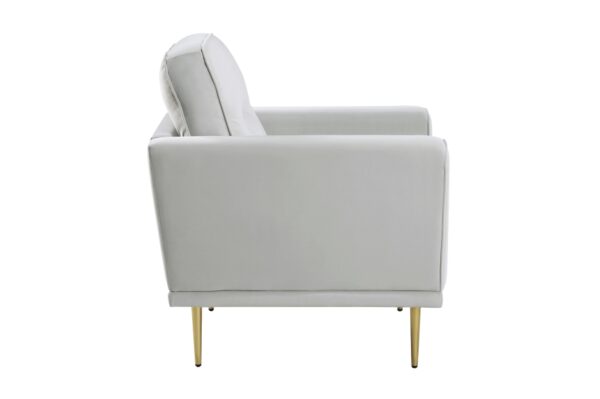 9417GRY Seating-Violetta Collection 2pc Set: Sofa, Love
