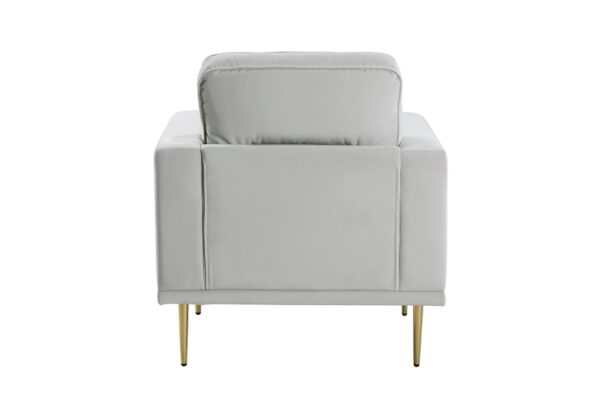 9417GRY Seating-Violetta Collection 2pc Set: Sofa, Love