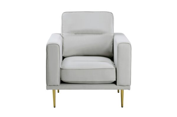 9417GRY Seating-Violetta Collection 2pc Set: Sofa, Love