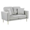 9417GRY Seating-Violetta Collection 2pc Set: Sofa, Love