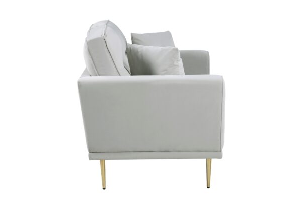 9417GRY Seating-Violetta Collection 2pc Set: Sofa, Love