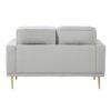 9417GRY Seating-Violetta Collection 2pc Set: Sofa, Love