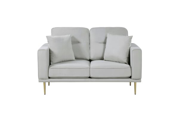 9417GRY Seating-Violetta Collection 2pc Set: Sofa, Love