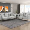 9417GRY Seating-Violetta Collection 2pc Set: Sofa, Love