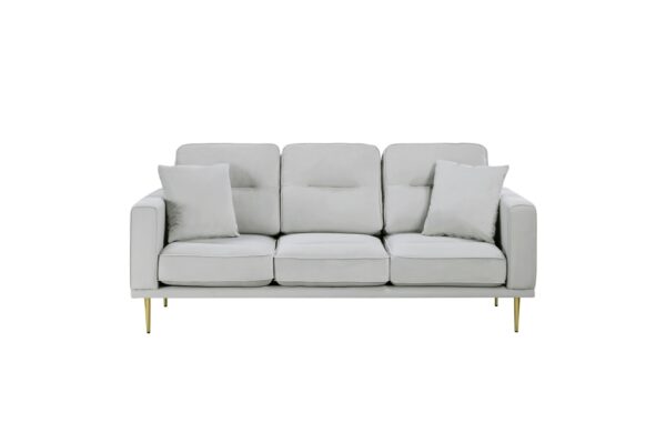 9417GRY Seating-Violetta Collection 2pc Set: Sofa, Love