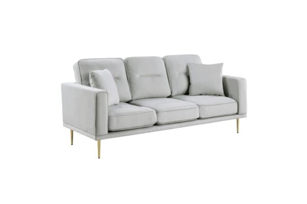 9417GRY Seating-Violetta Collection 2pc Set: Sofa, Love