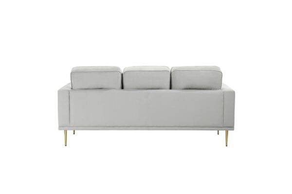 9417GRY Seating-Violetta Collection 2pc Set: Sofa, Love