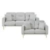 9417GRY Seating-Violetta Collection 2pc Set: Sofa, Love