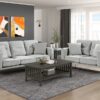 9417GRY Seating-Violetta Collection 2pc Set: Sofa, Love