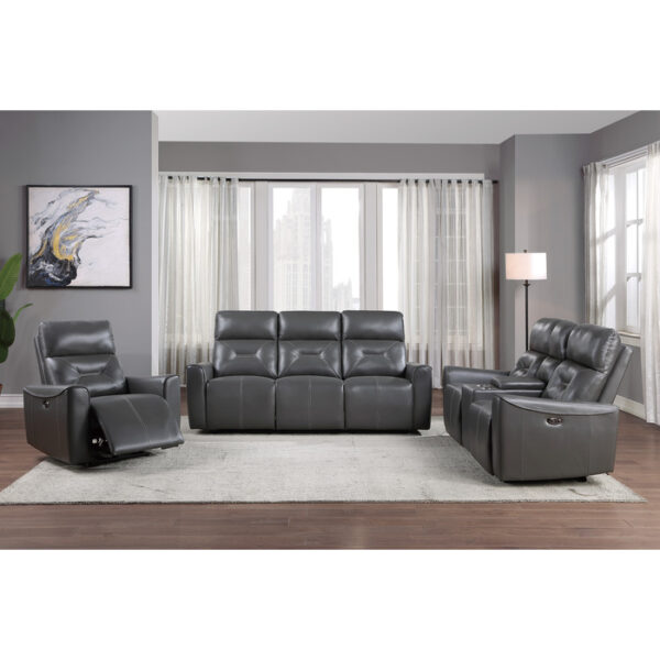 9446GY-3PW Power Double Reclining Sofa ...