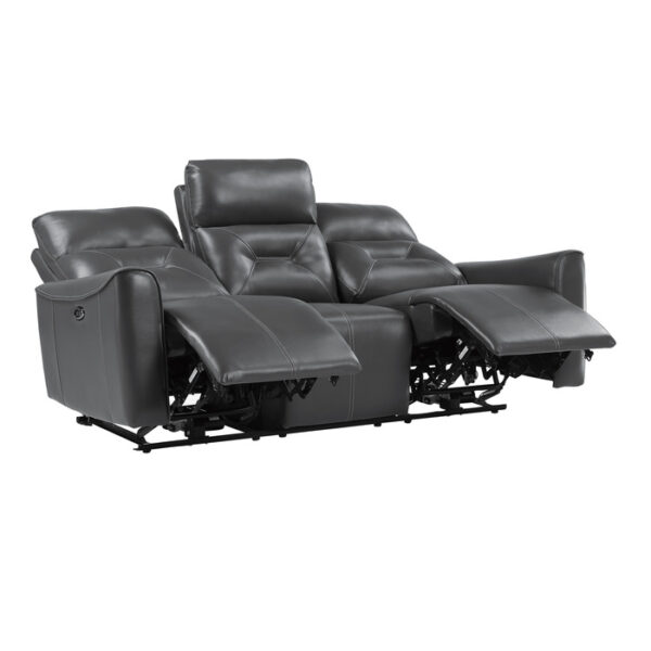 9446GY-3PW Power Double Reclining Sofa ...