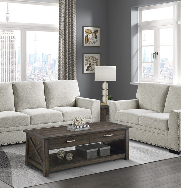9468BE Seating-Morelia Collection 2pc Set: Sofa, Love