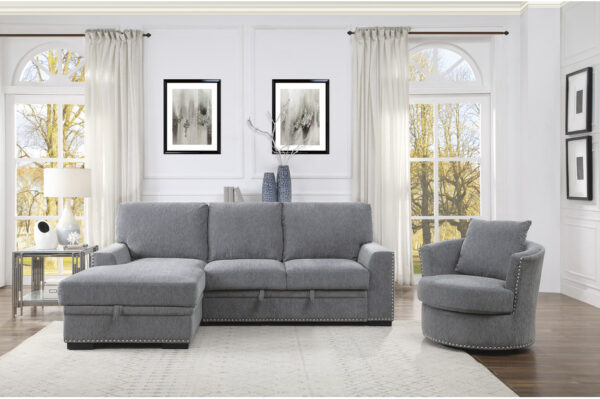 9468DG-SC Seating-Morelia Collection 2-Piece Sectional with Pull-...