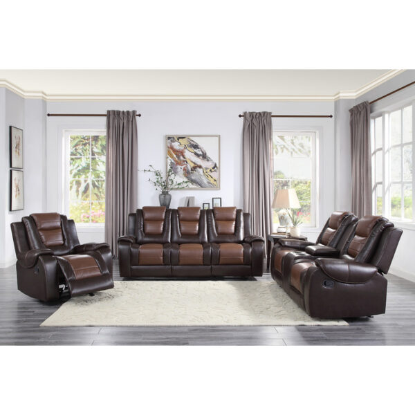 9470BR-3 Double Reclining Sofa with C...
