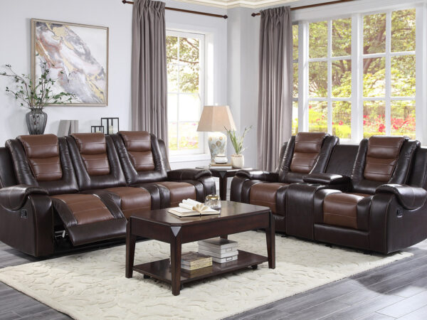 9470BR Seating-Briscoe Collection 2pc Set: Sofa, Love