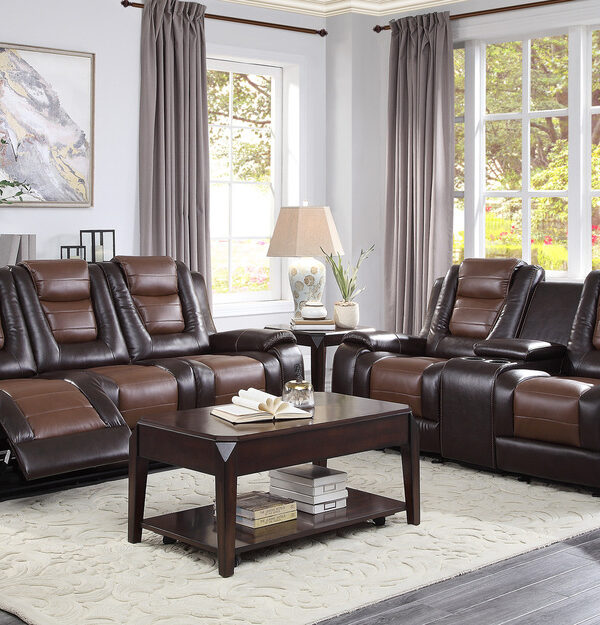 9470BR Seating-Briscoe Collection 2pc Set: Sofa, Love