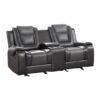 9470GY Seating-Briscoe Collection 2pc Set: Sofa, Love