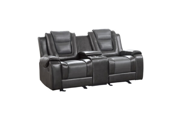9470GY Seating-Briscoe Collection 2pc Set: Sofa, Love